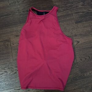 Women's Red Tank Top Kadyluxe tie-in back detail